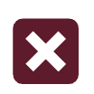 A white 'X' on a dark maroon background