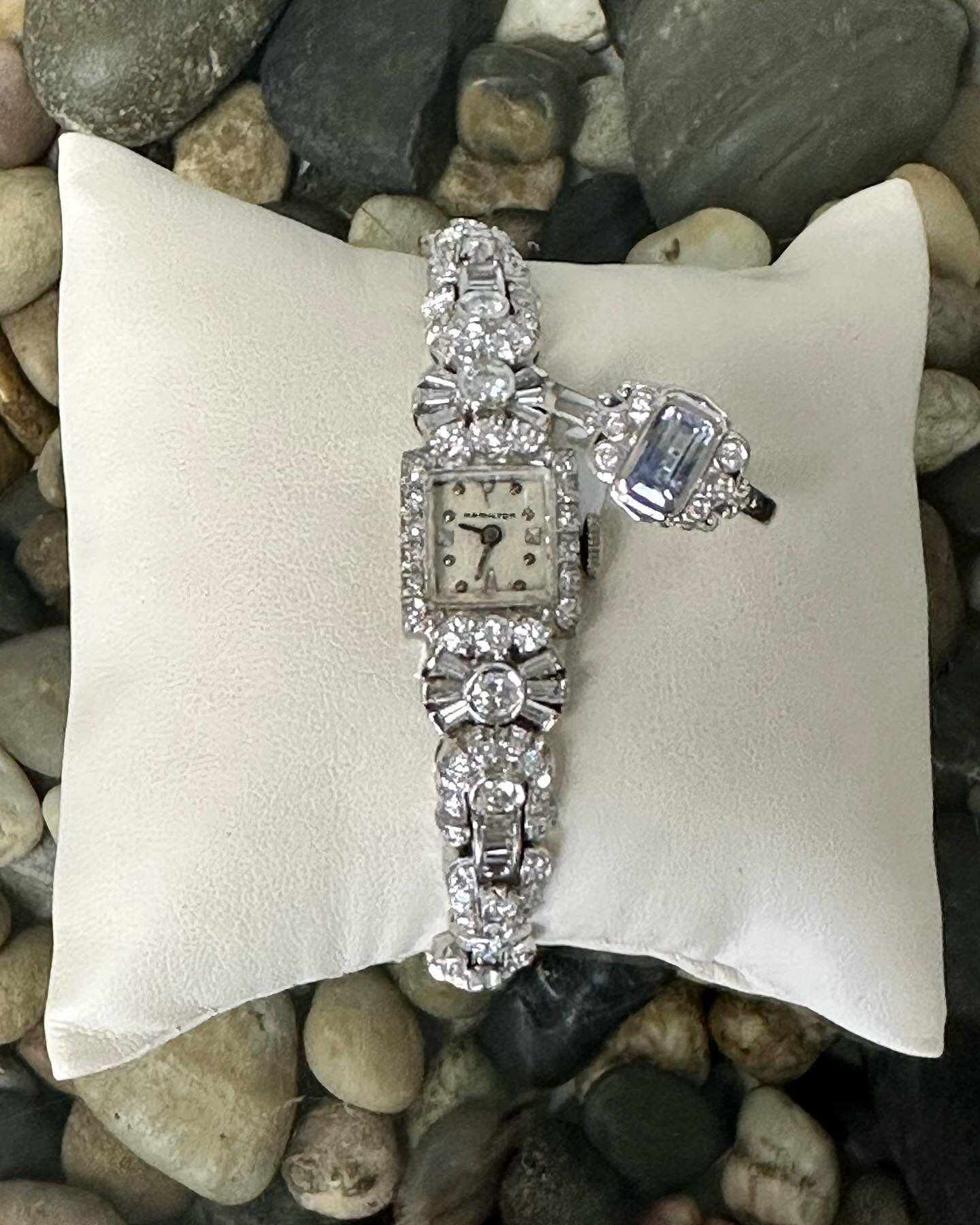 What time is it? Diamond time! This watch is available in So Me during our Jewelry Estate Sale going on from now until Saturday at 5pm! #jewelryestatesale #alwaystimefordiamonds #vintagewatchforsale #somepgh #newtoyou