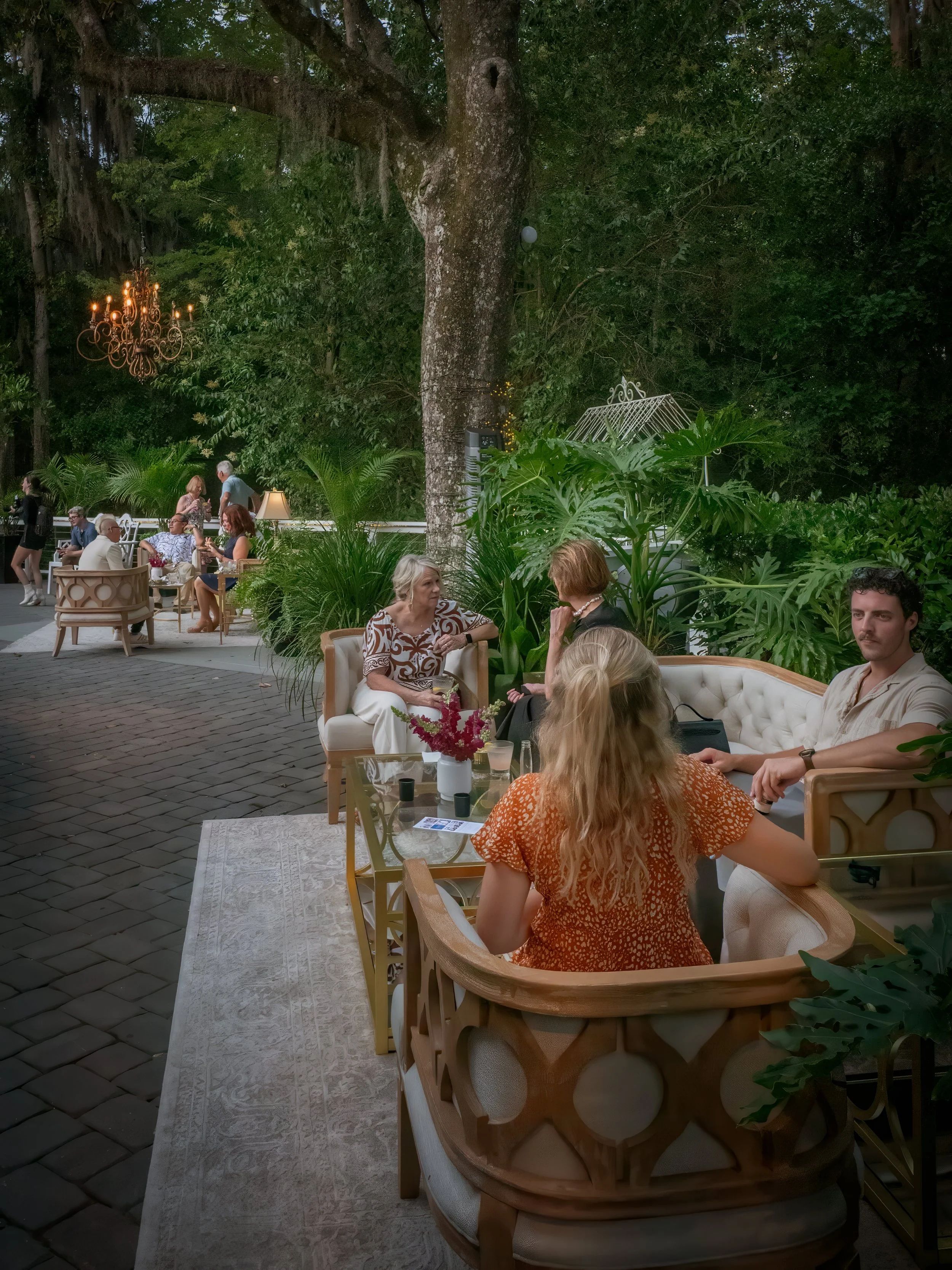 Relaxing in the Outdoor Lounge
