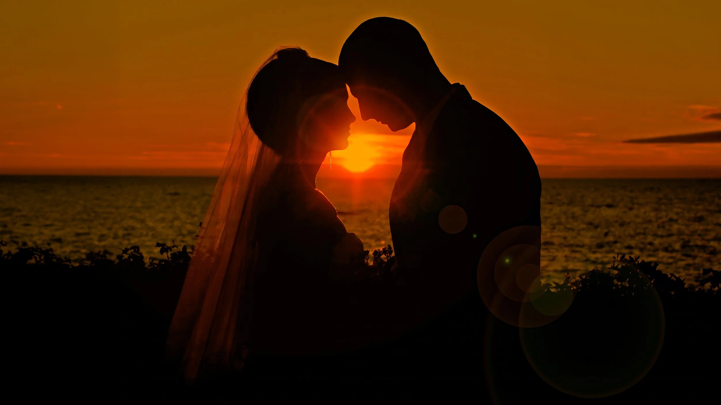 Elopement couple at sunrise Tybee Island