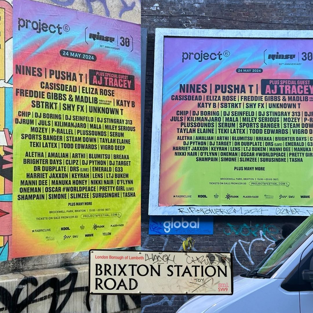 Putting Project 6 Festival | Rinse 30 on the map📍🗺️ from London, Brighton, Bristol, Manchester, Reading, Leeds, and beyond.

Keep the tags coming, we love to see it! ❤️