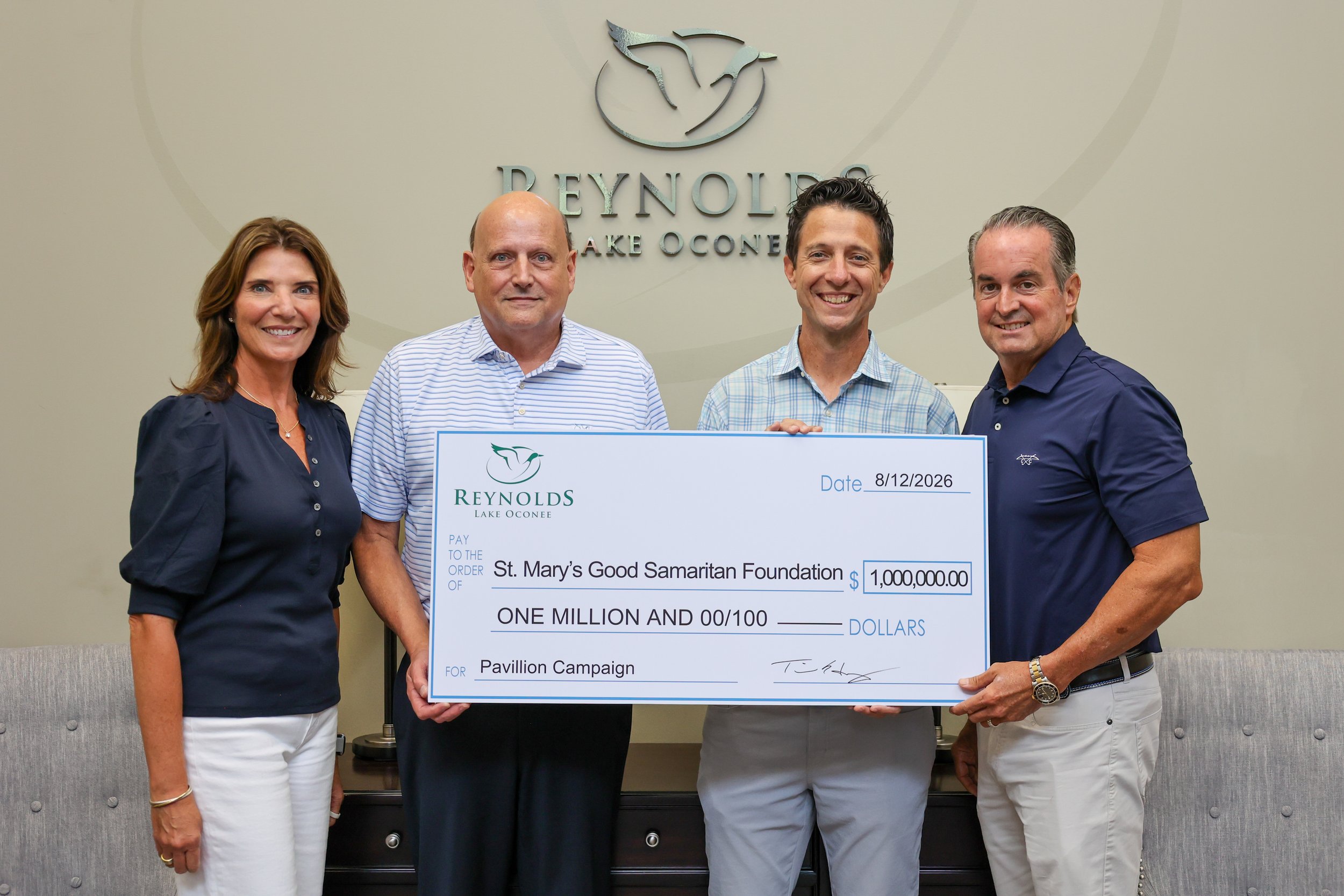 Reynolds Lake Oconee donates $1M to St. Mary’s Good Samaritan Pavilion fundraising campaign