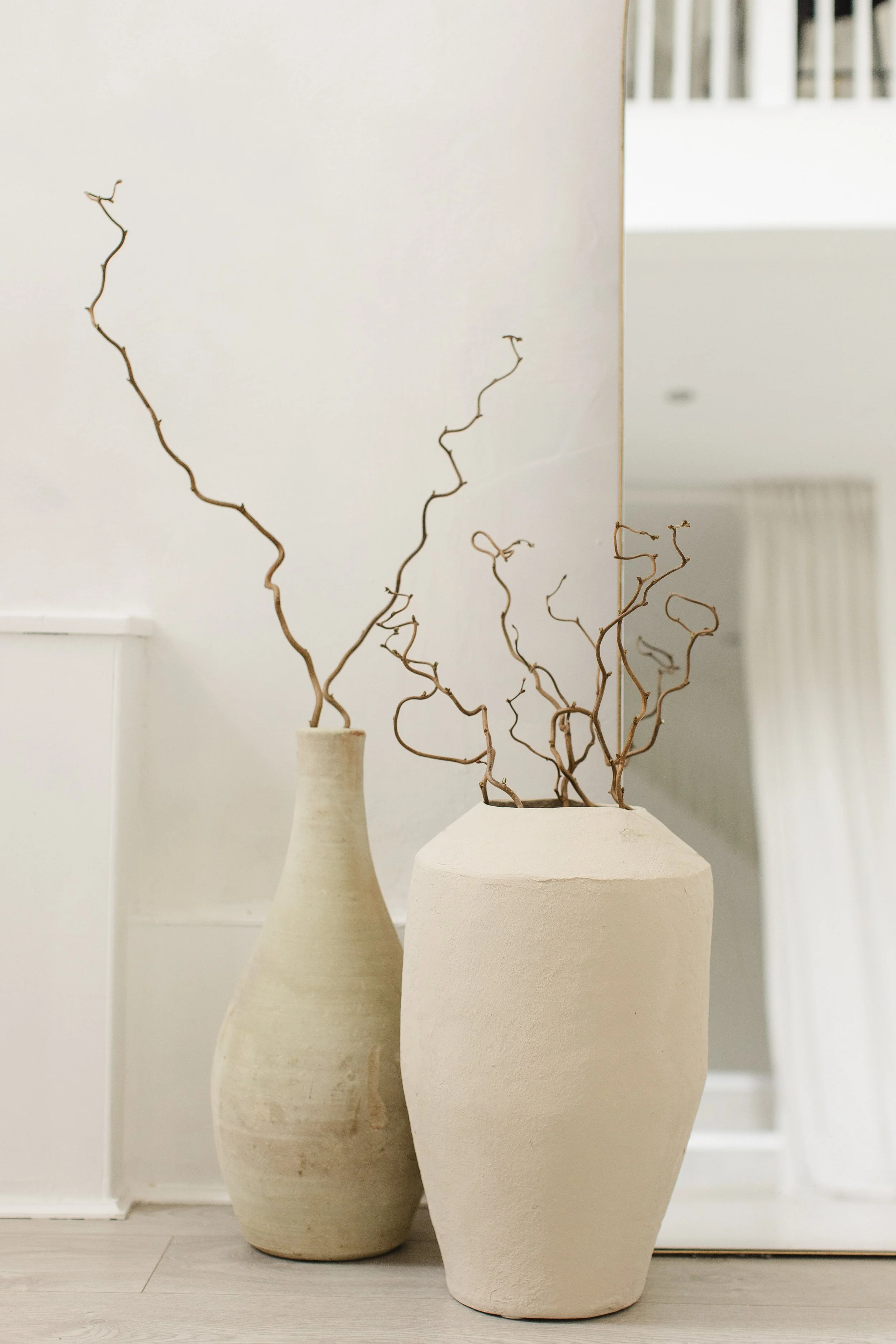 Large Planters with Sticks