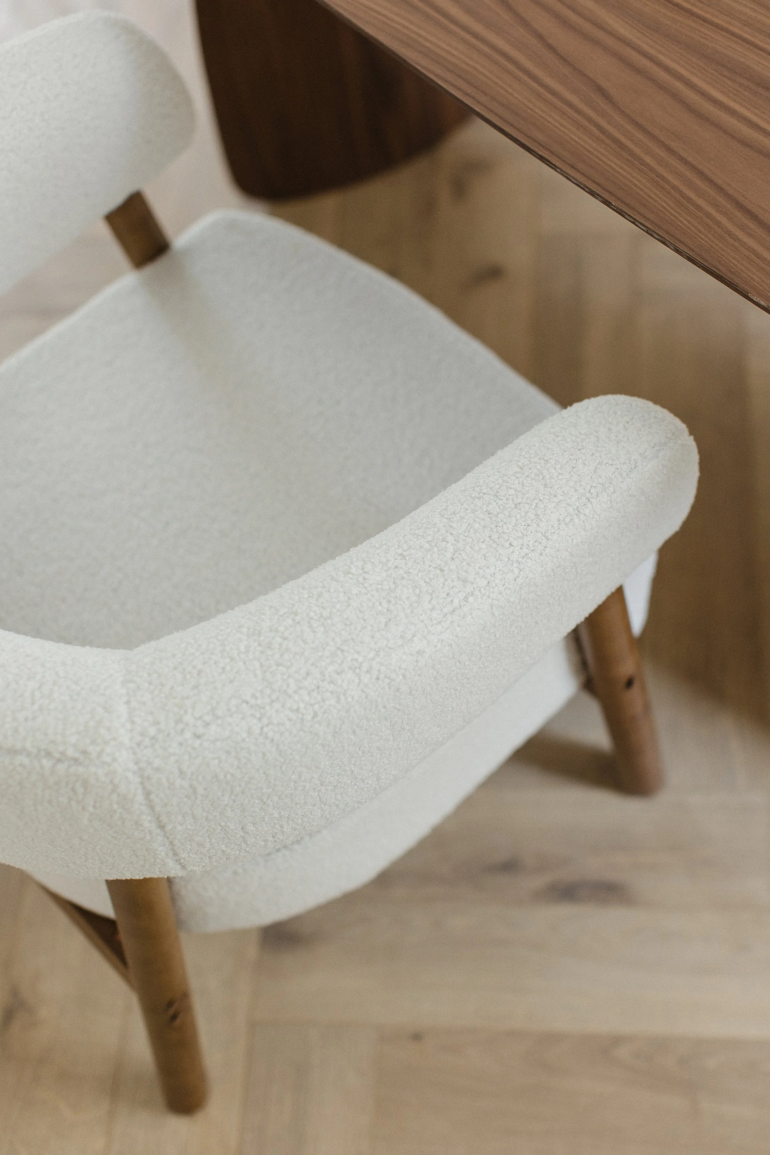 Boucle & Wood Armchair