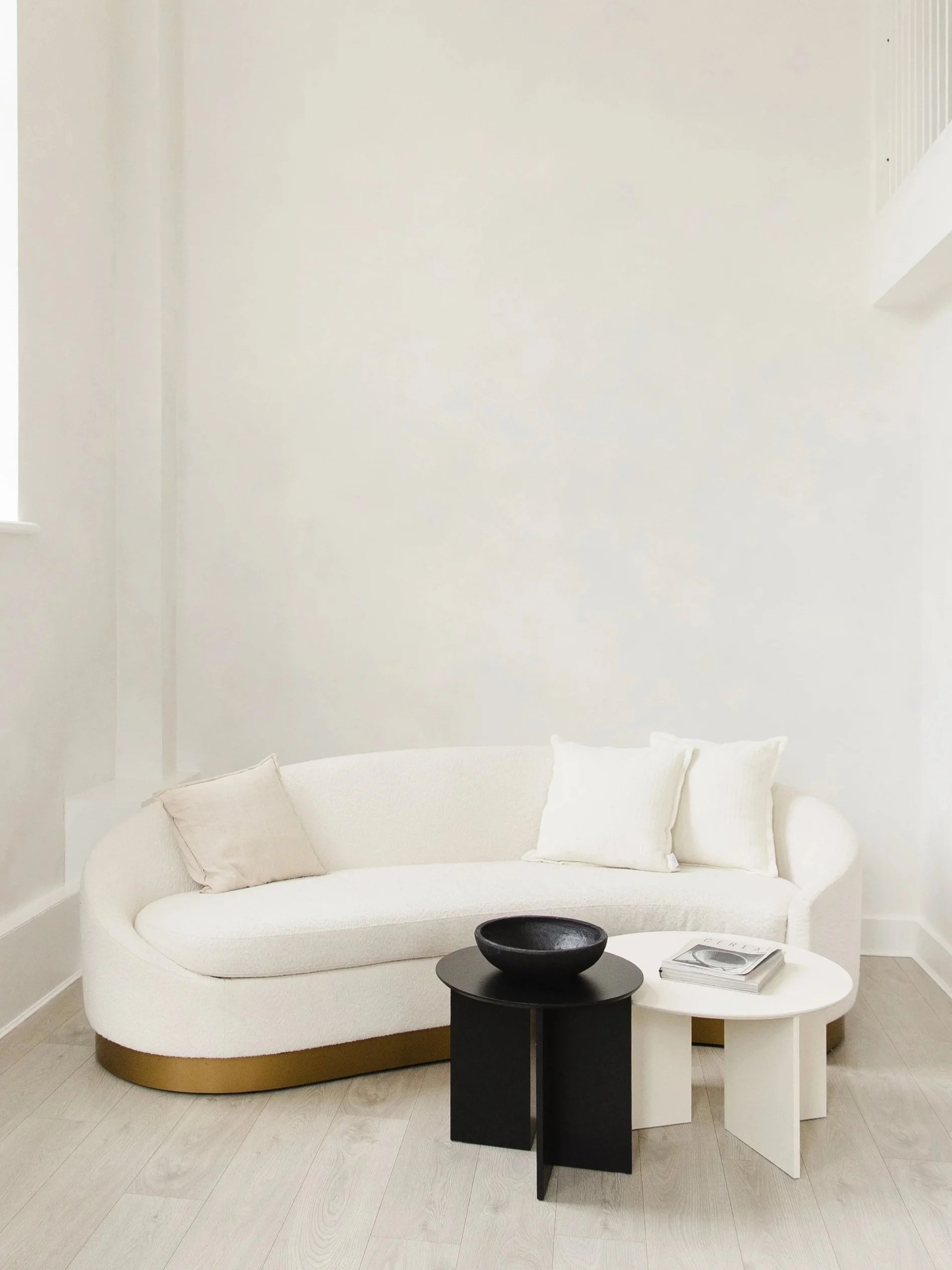 Boucle Curved Sofa