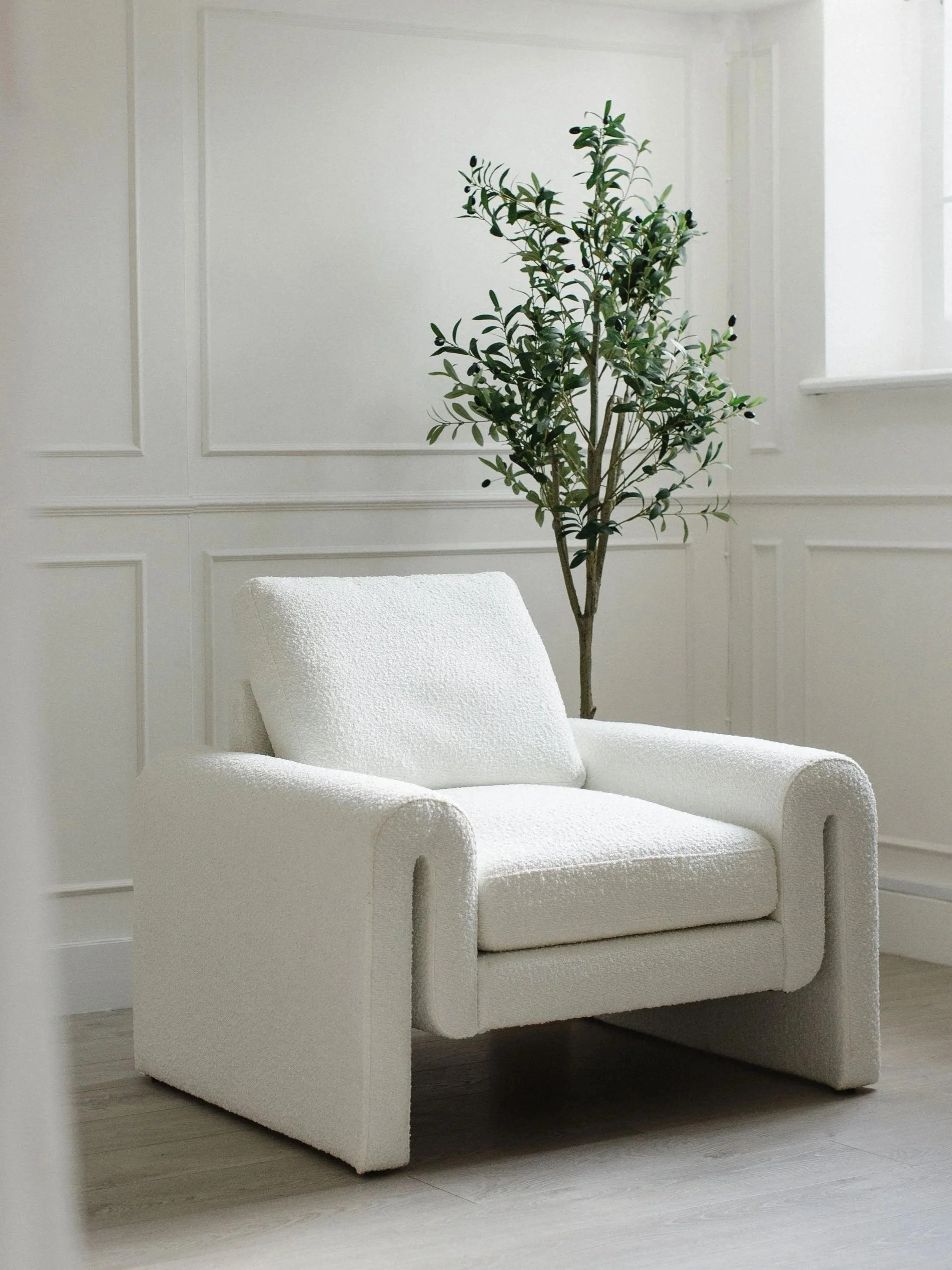 Boucle Armchair & Tree