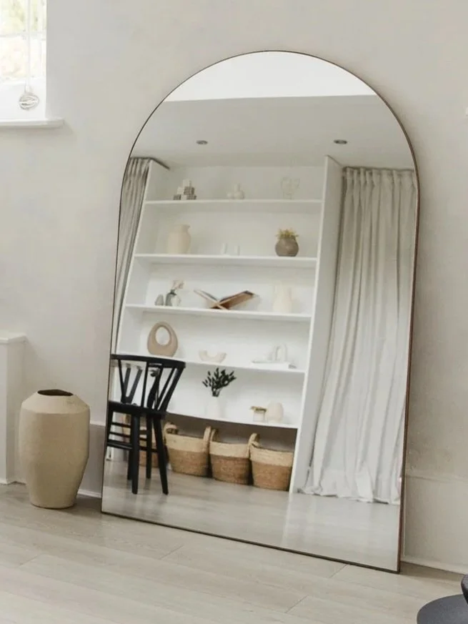 XL Curved Gold Mirror