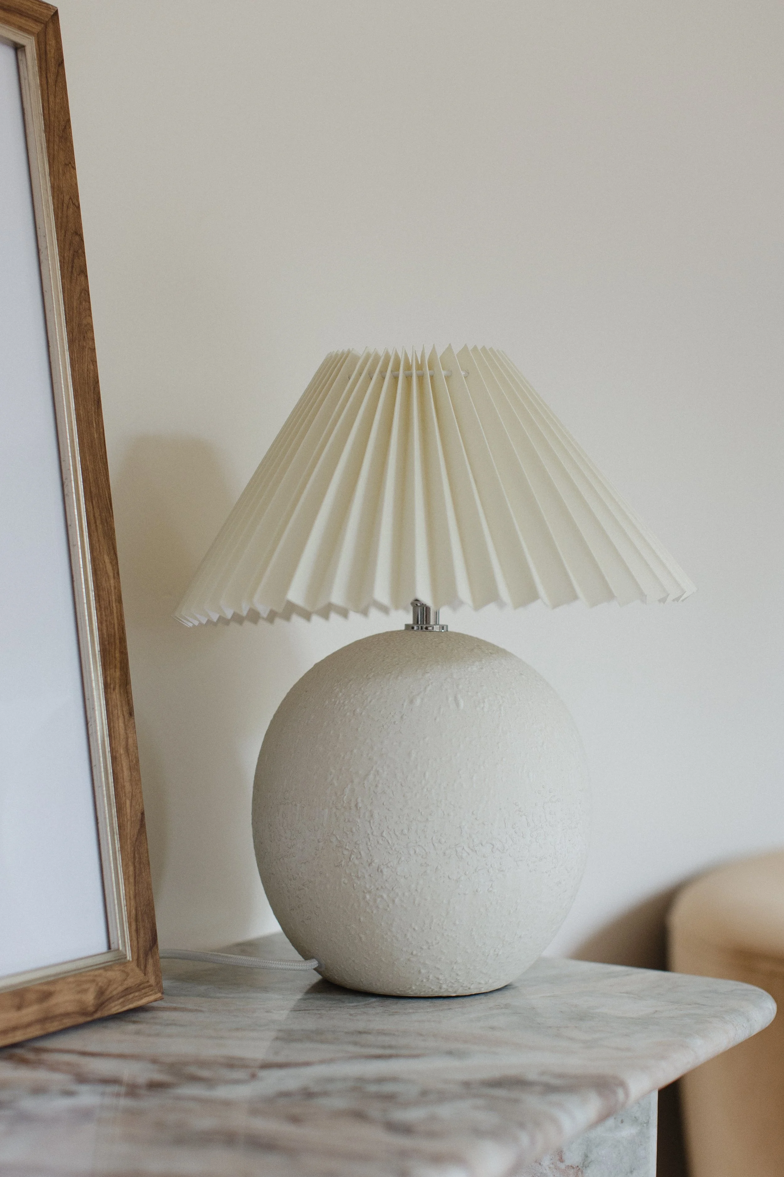Textured Cream Lamp