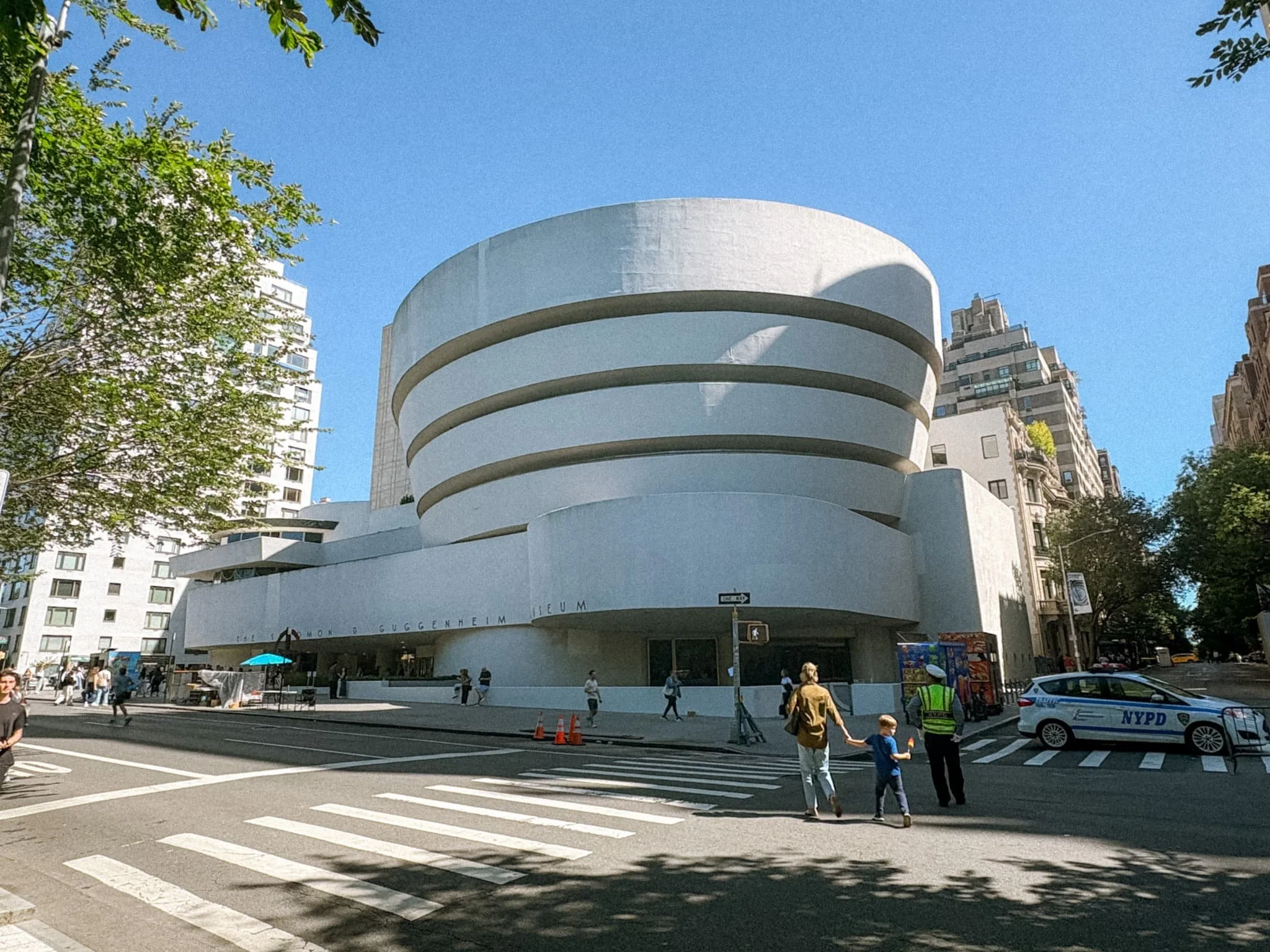 Solomon R. Guggenheim Museum spiral exterior on Fifth Avenue, Manhattan