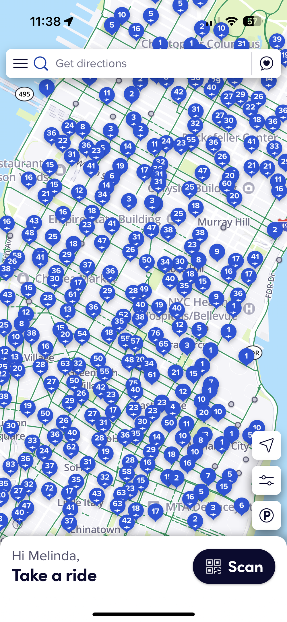 different bike docks available throughout the city