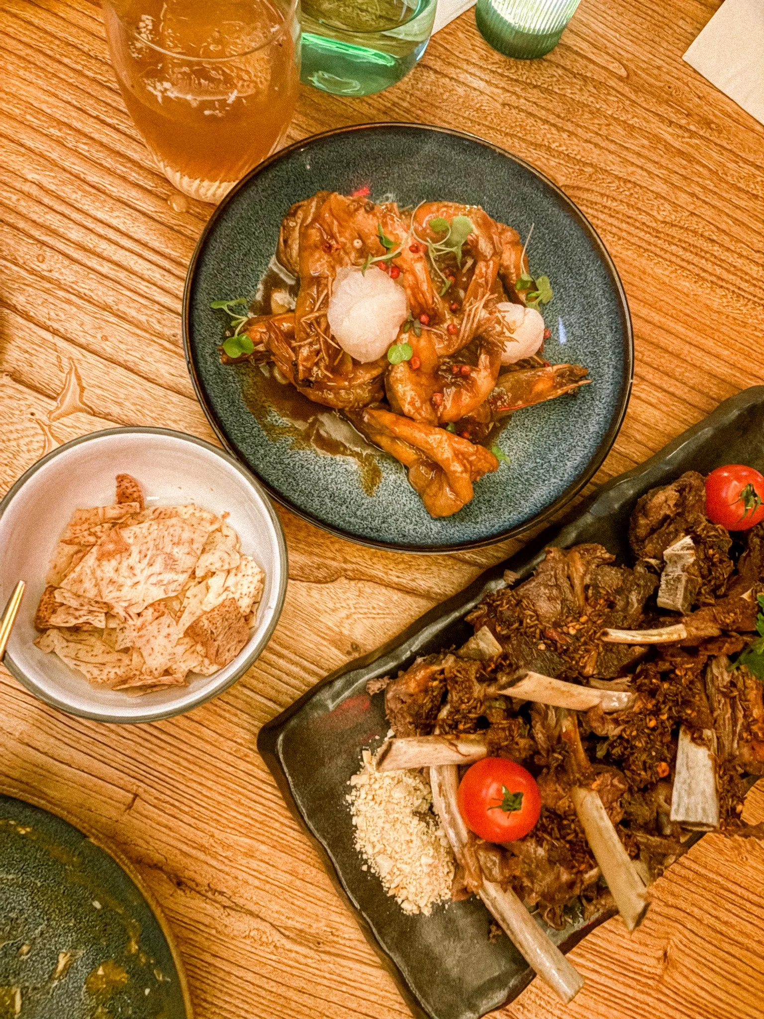 Zesty Shrimp + Lamb Chops