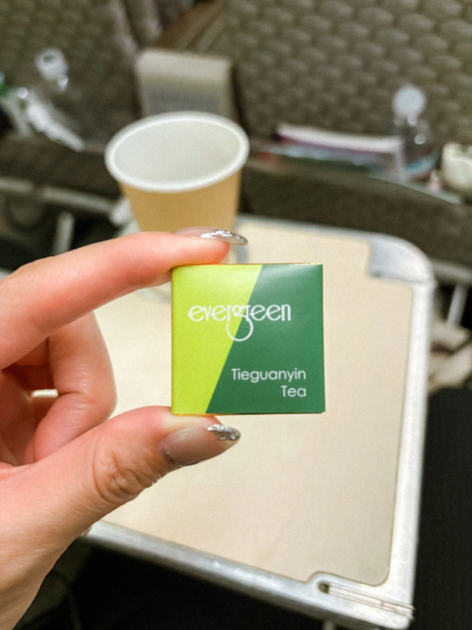 tea-flavored chocolate included in meal