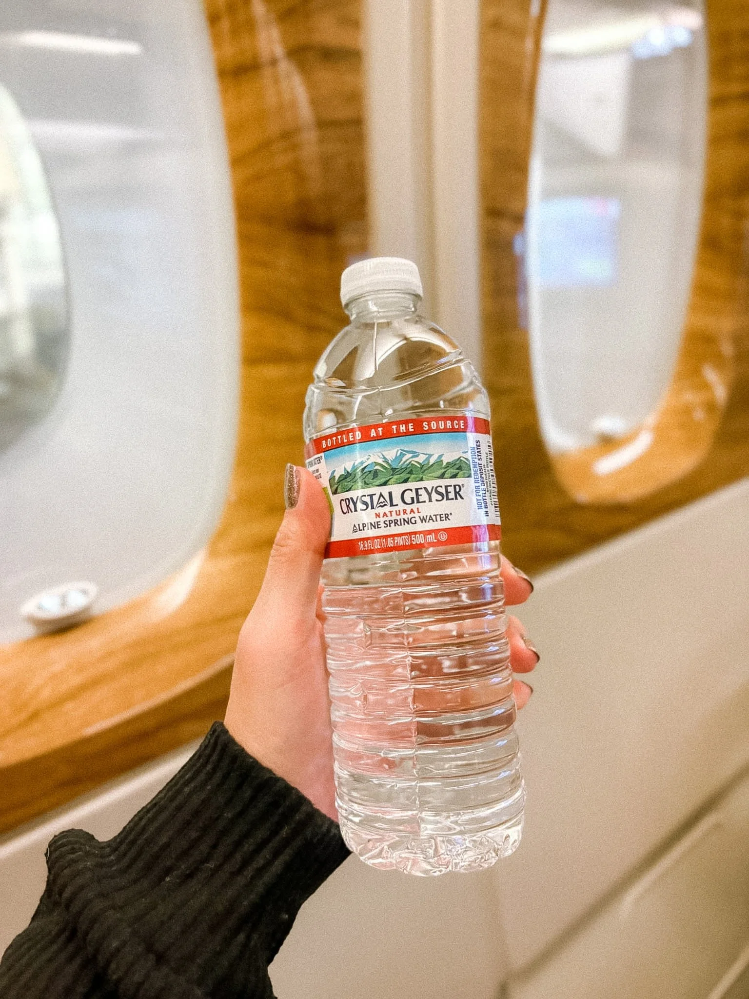 Emirates Premium Economy - water bottle.jpg