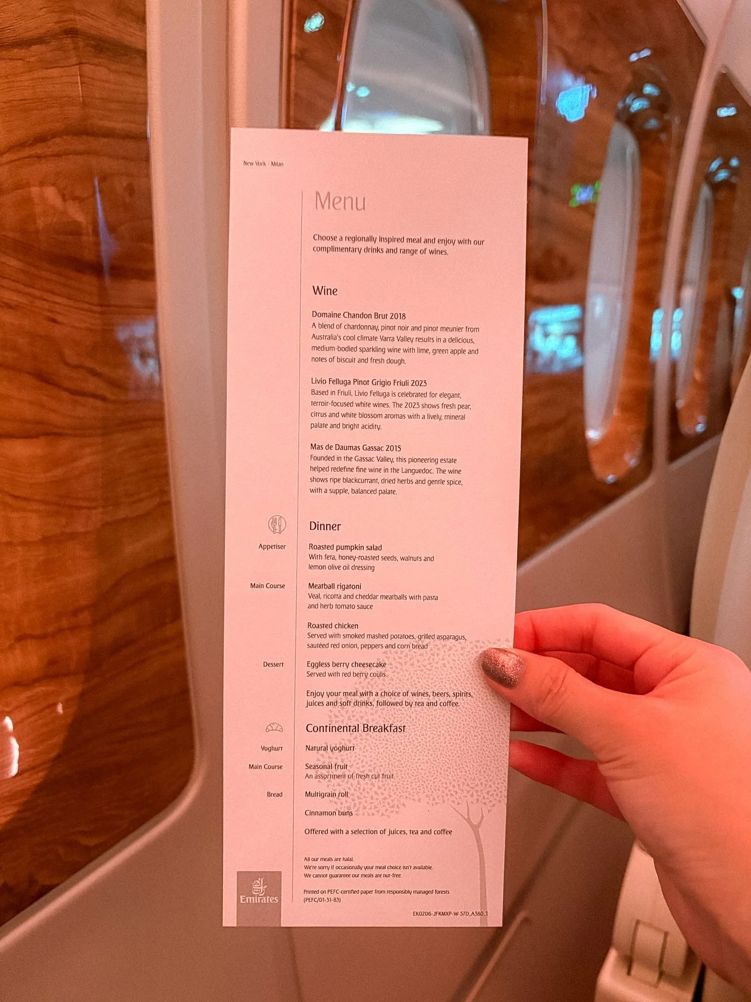 English menu