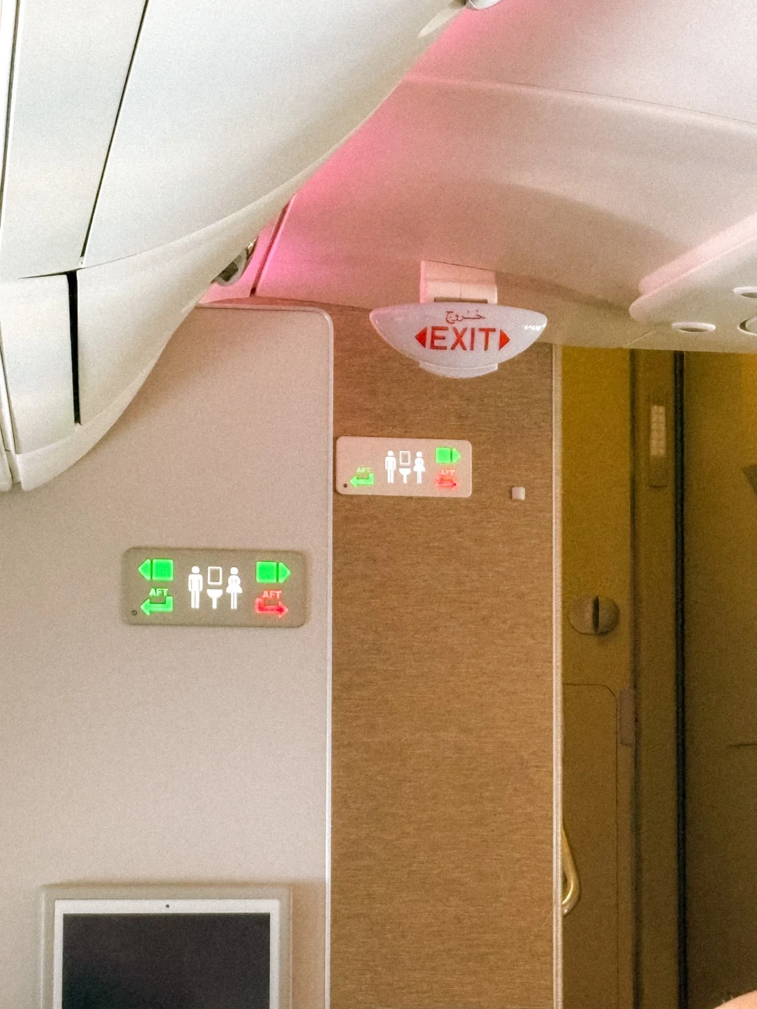 Emirates Premium Economy - bathroom sign.jpg