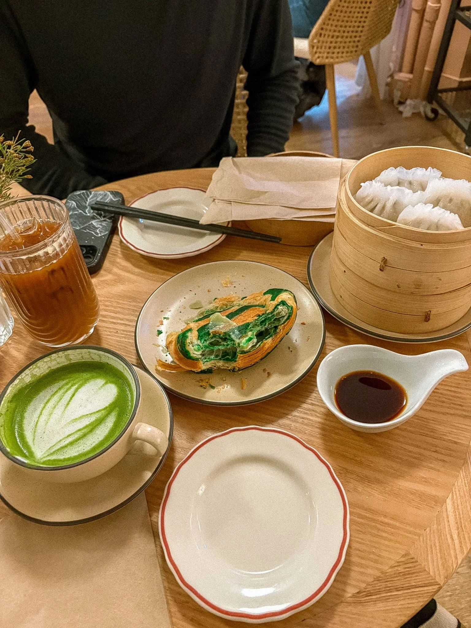 HOM Cafe & Wine Brooklyn - drinks pastries dimsum.jpg