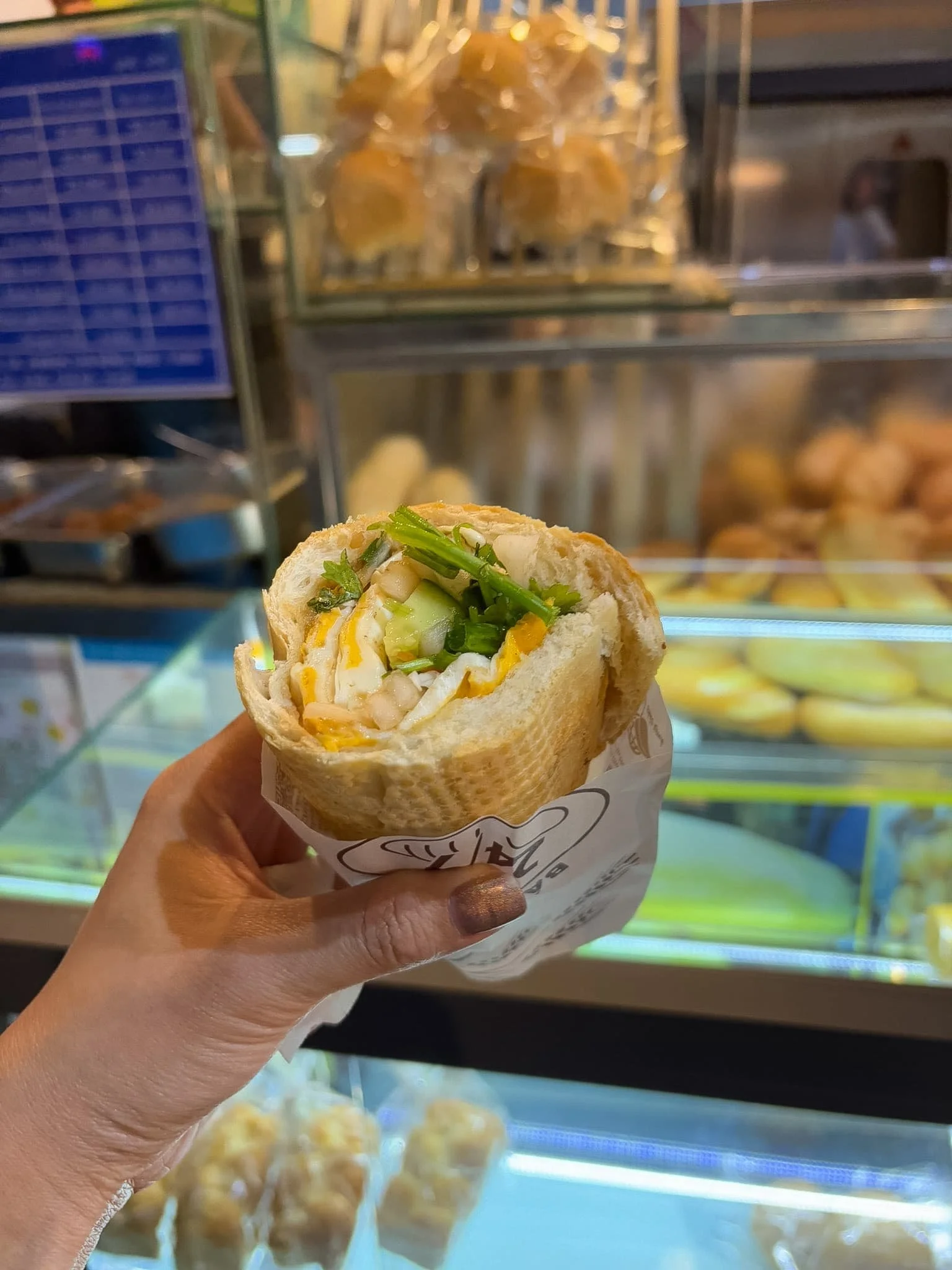 first time eating a veggie banh mi!