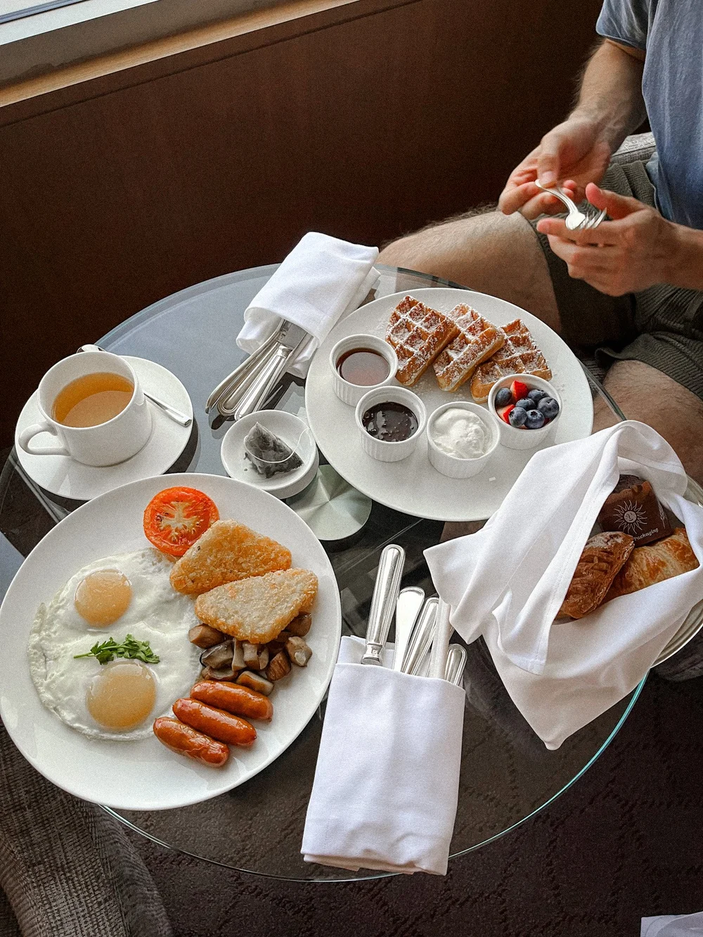 ordered breakfast in our room