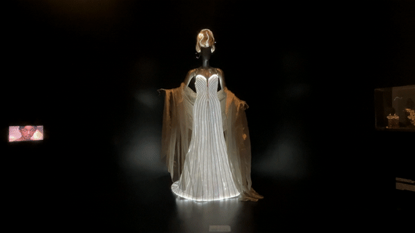 Thierry Mugler Couturissime gown on display at Brooklyn Museum fashion exhibit