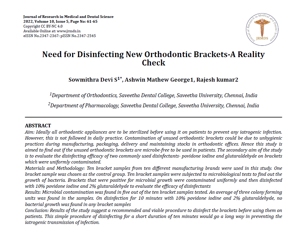 JOURNAL OF RESEARCH IN MEDICAL AND DENTAL SCIENCES