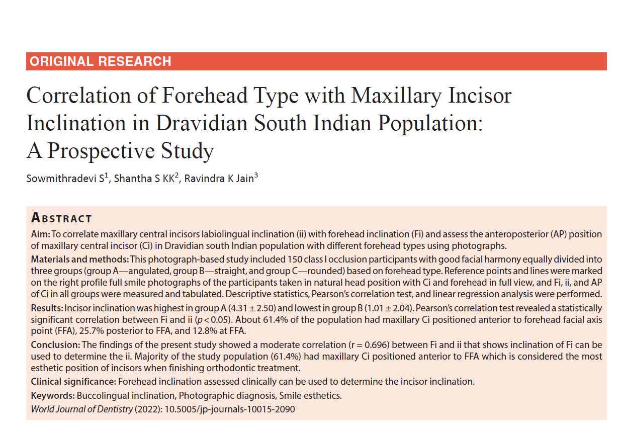 WORLD JOURNAL OF DENTISTRY