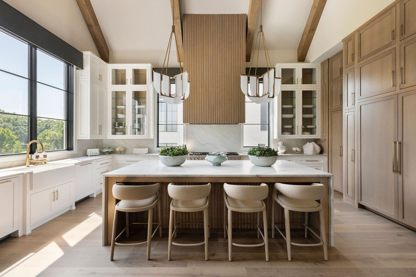 We knew from the beginning that this kitchen would be one of the busiest rooms in the house.⁠
⁠
With a large family, the island needed to be more than a beautiful centerpiece. It had to be the place where everyone could pull up a seat, grab breakfast