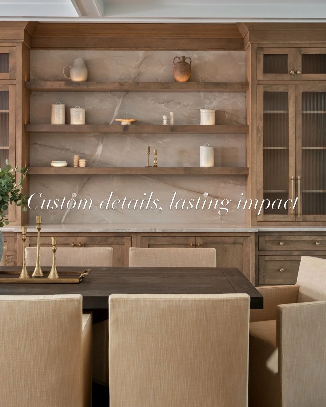 The details that define a custom home. 🤍

Beautiful furnishings are just one piece of the puzzle. It&rsquo;s the architectural details, custom millwork, layered materials, and unexpected moments that really give a home its personality.

From stateme