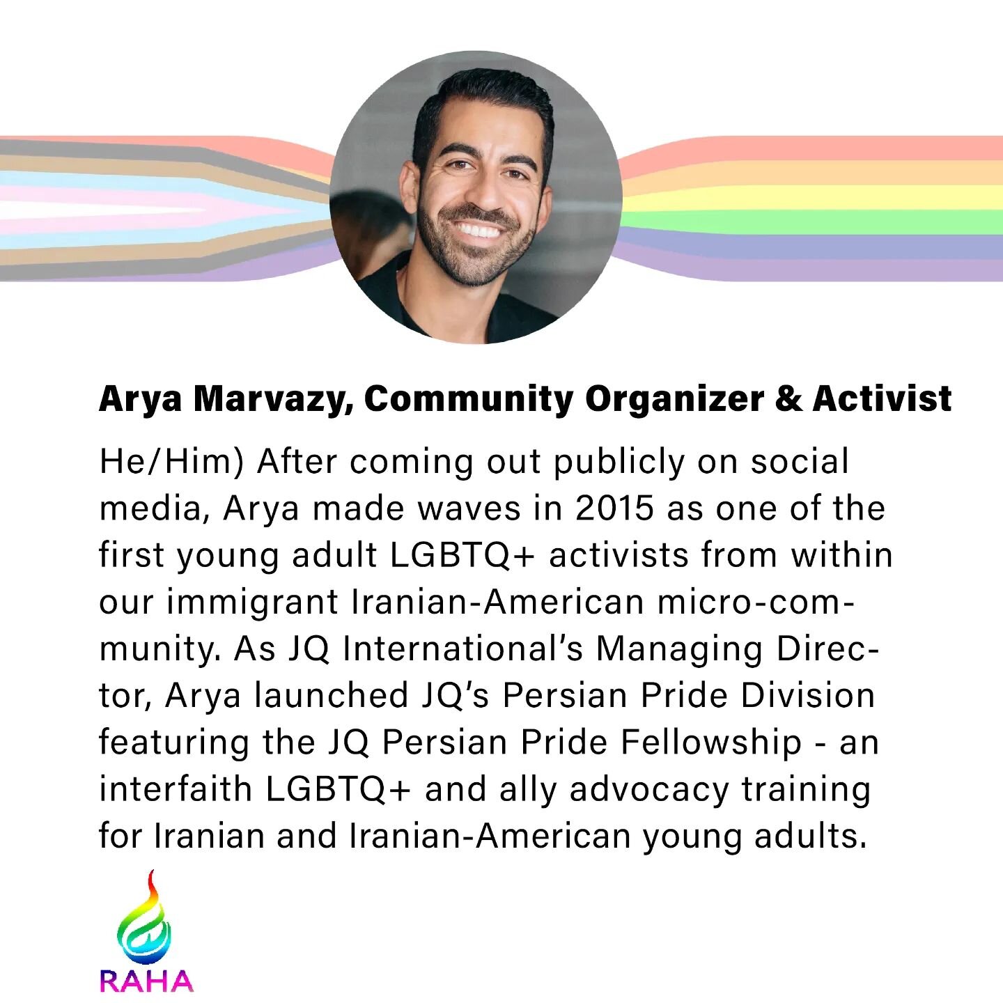 Don't miss our panel event tomorrow,  Sunday, February 12, 2023!! 
RSVP Link in our Bio!!

Panelist:
Arya Marvazy, Community Organizer &amp; Activist (He/Him) After coming out publicly on social media, Arya made waves in 2015 as one of the first youn