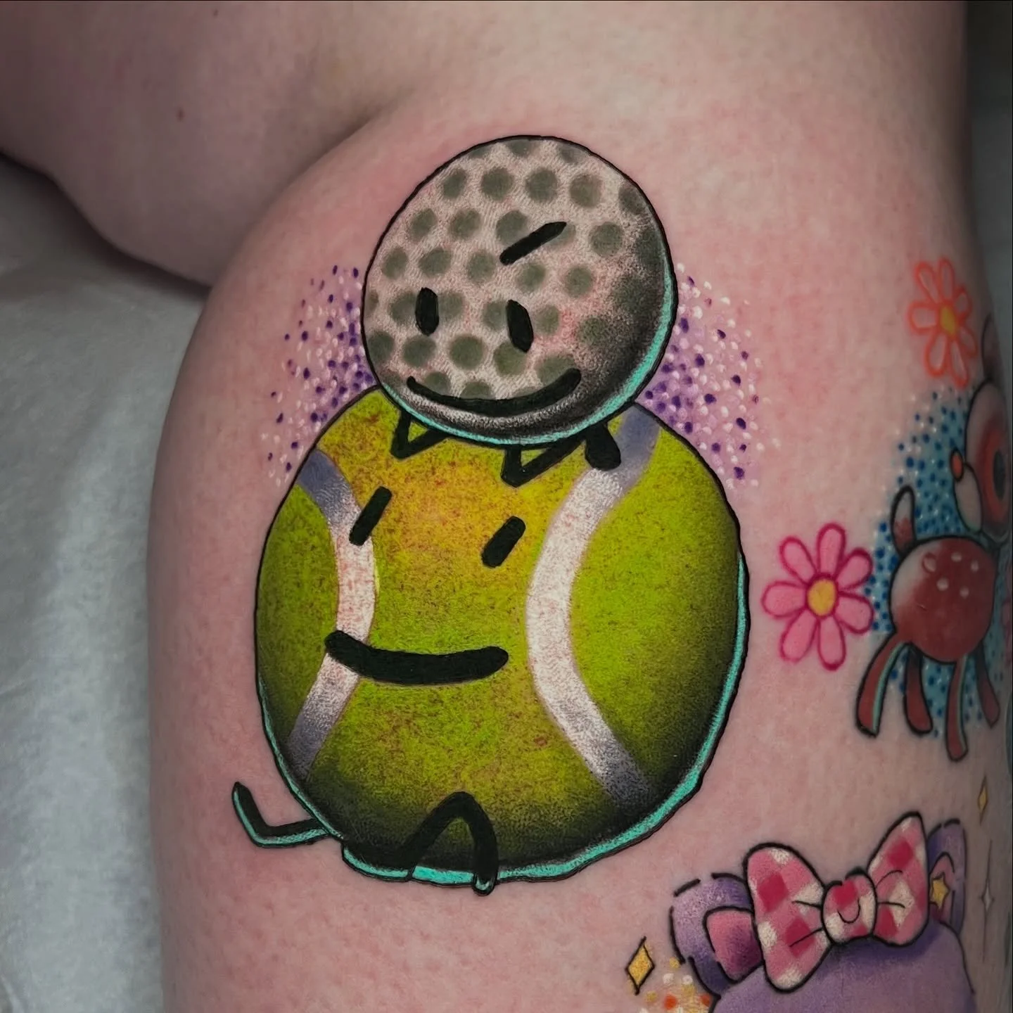 JUST REALIZING I NEVER POSTED THIS BFDI TATTOO OF TENGOLF!!!!!! this was such a fun session maya winky we luv you&hellip; @jacknjellify 

I HAVE OPENINGS FOR OCTOBER DM TO BOOK (select flash are discounted!!)

[ #myart #flash #flashsheet #digitalart
