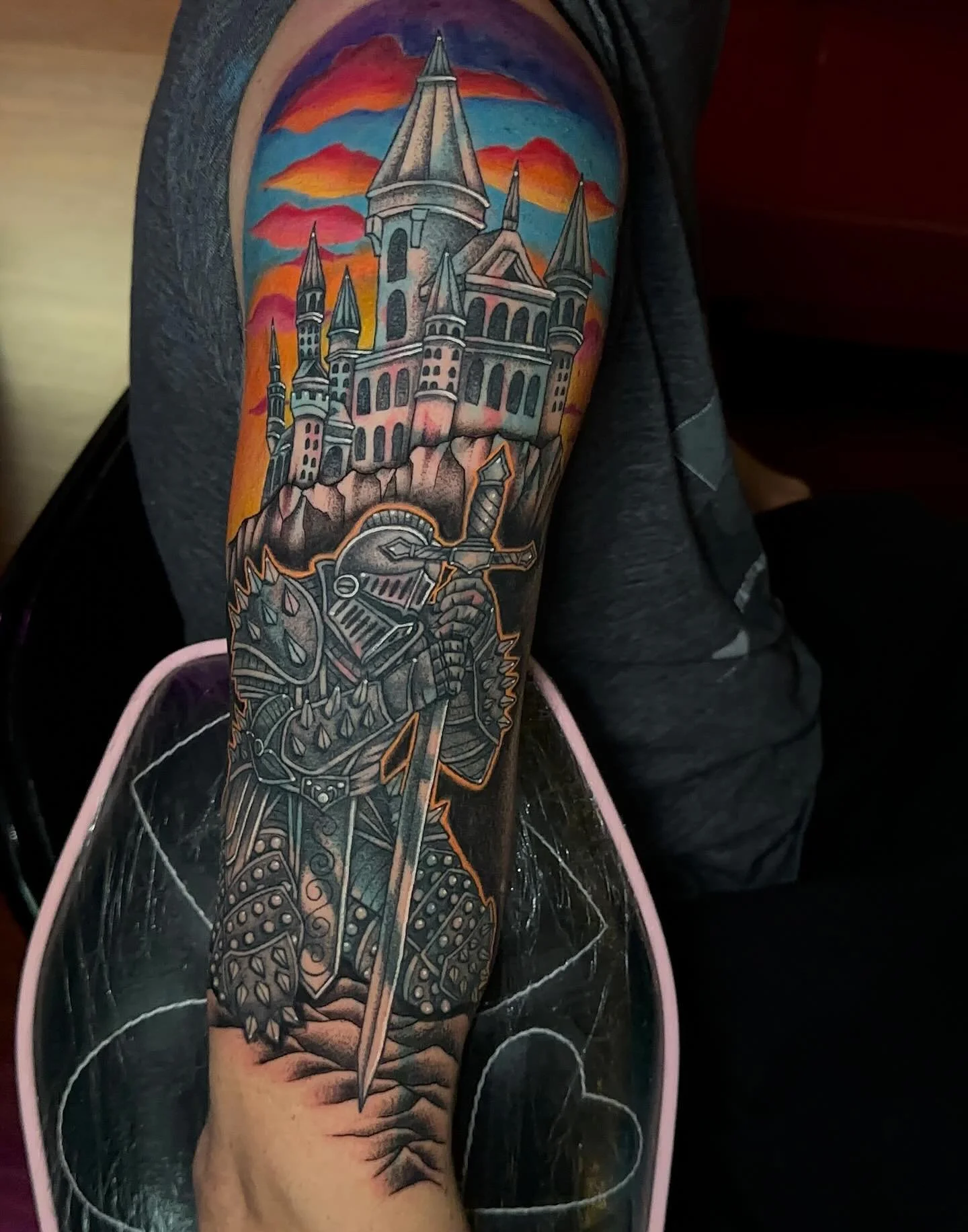 Anotha coverup in the books :) swipe for the before, not originally done by me! 
.
.
.
#sacredarttattooct#tattooct#cttattoo#tattoo#tattoos#cttattoos#tattoosct#tattooartist#cttattooartist#tattooartistct#tattooer#cttattooer#coverup#coveruptattoo#knight