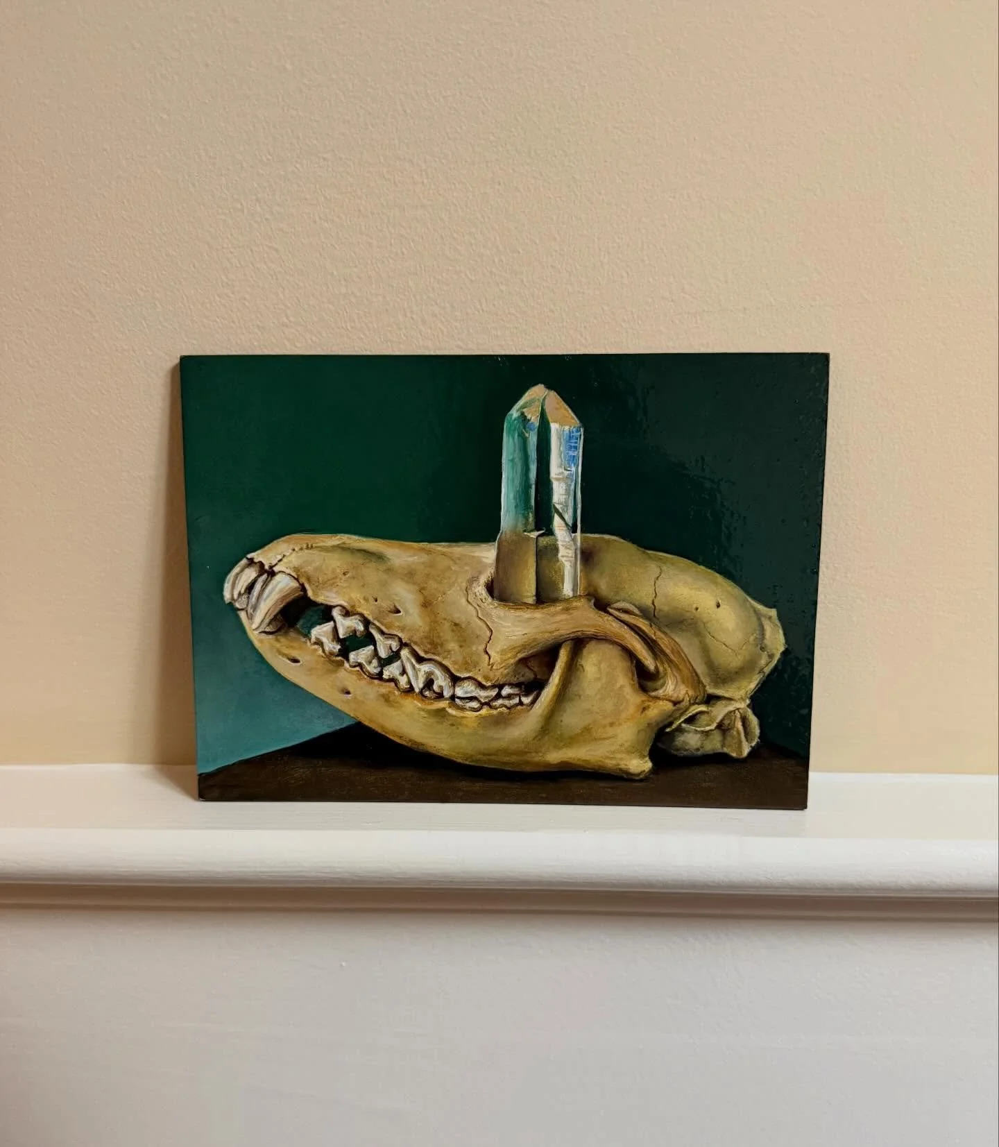 Not sure how I never posted this finished piece to my feed so here ya go! &ldquo;Crystal Vision&rdquo; oil on panel 5&rdquo;x7&rdquo; #oilpainting #stillife #nature #crystal #vision