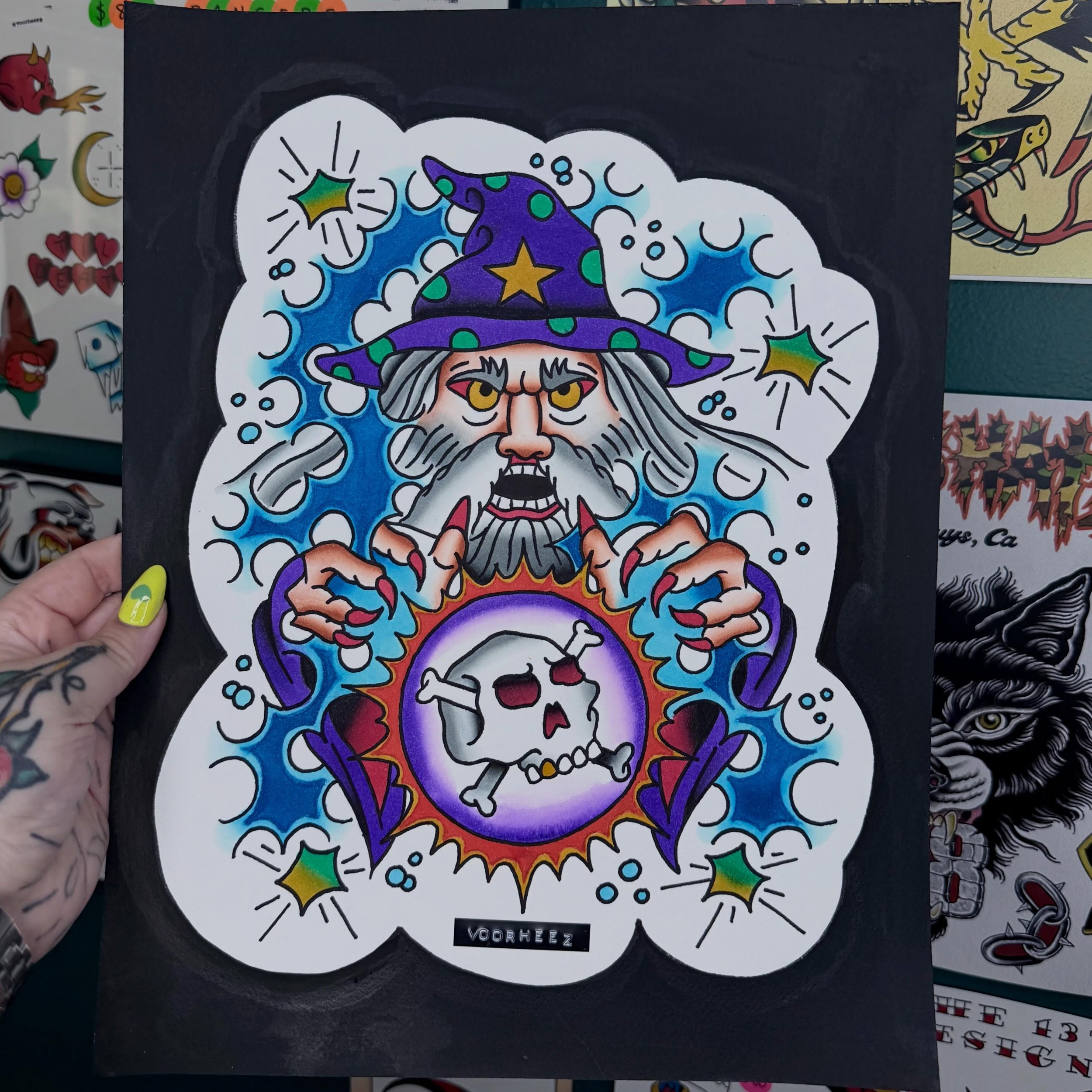 would love to do this wizard 🧙🏼&zwj;♂️ would be great on the thigh or somethin ;) dm me if you&rsquo;d like to get in! lots of time in june to tattoo you !!

#americantraditional #americantraditionaltattoo #tattooflash #flashdesign #wizard