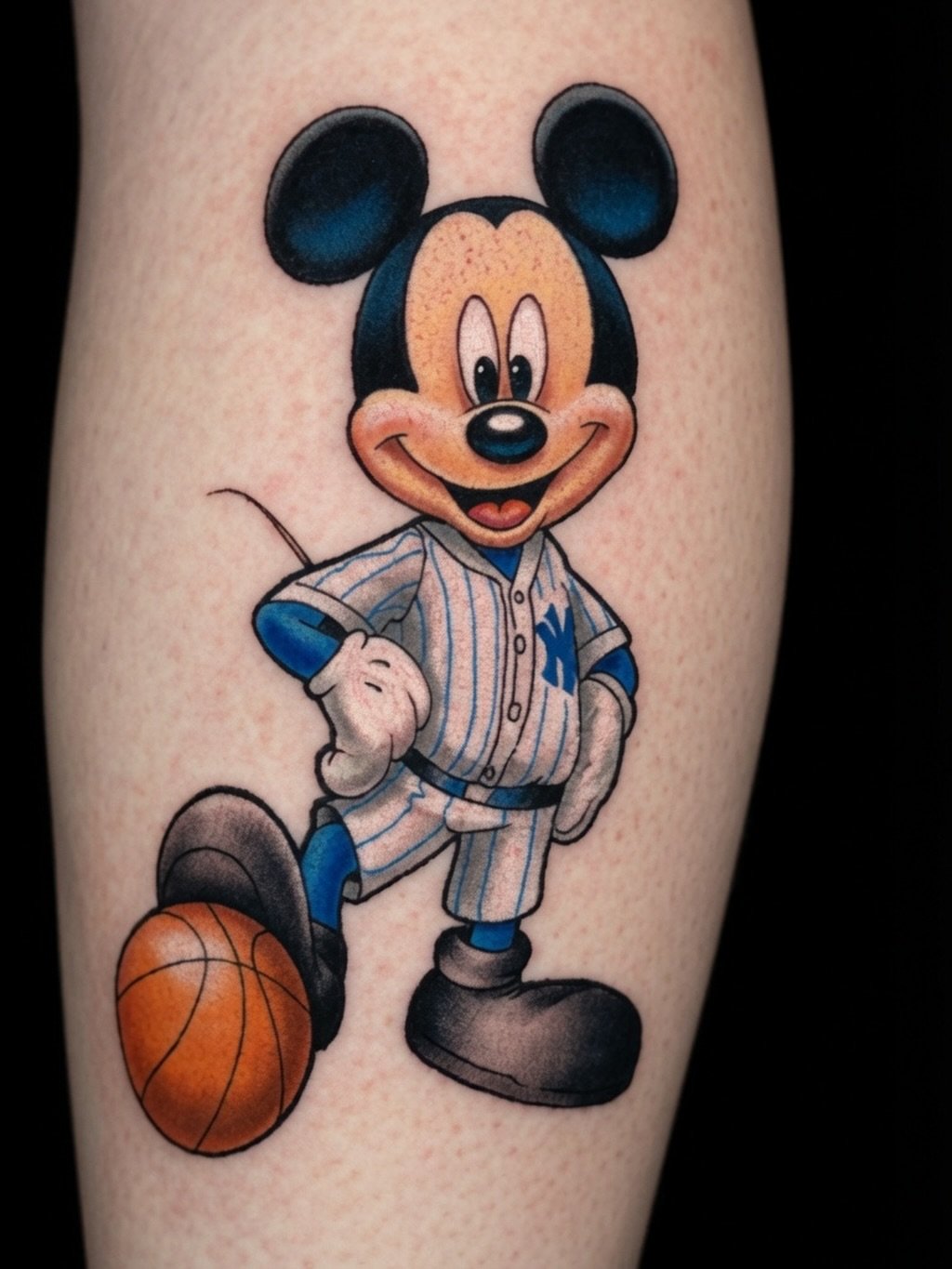 Forgot to post this Yankees Mickey I did!
@sacredarttattooct 
#tattoos #disneytattoos #yankees #connecticut #cttattooartist