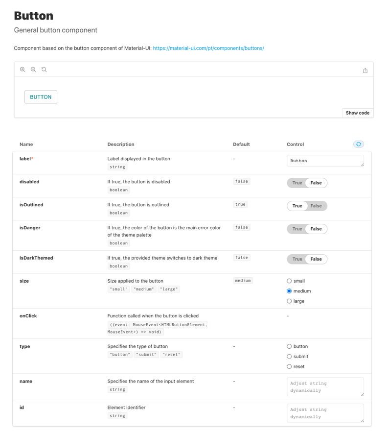 Storybook for react a good long term solution. — Adapttech