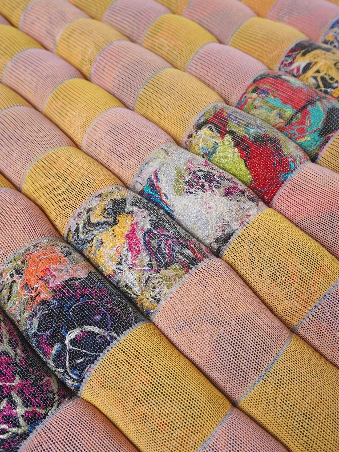 In the spirit of reusing and upcycling, this soft and comfortable cushion uses material waste as an aesthetic and functional tool.

Limited edition - produced locally in our Berlin studio with zero waste.

Shop at www.boi-knit.com