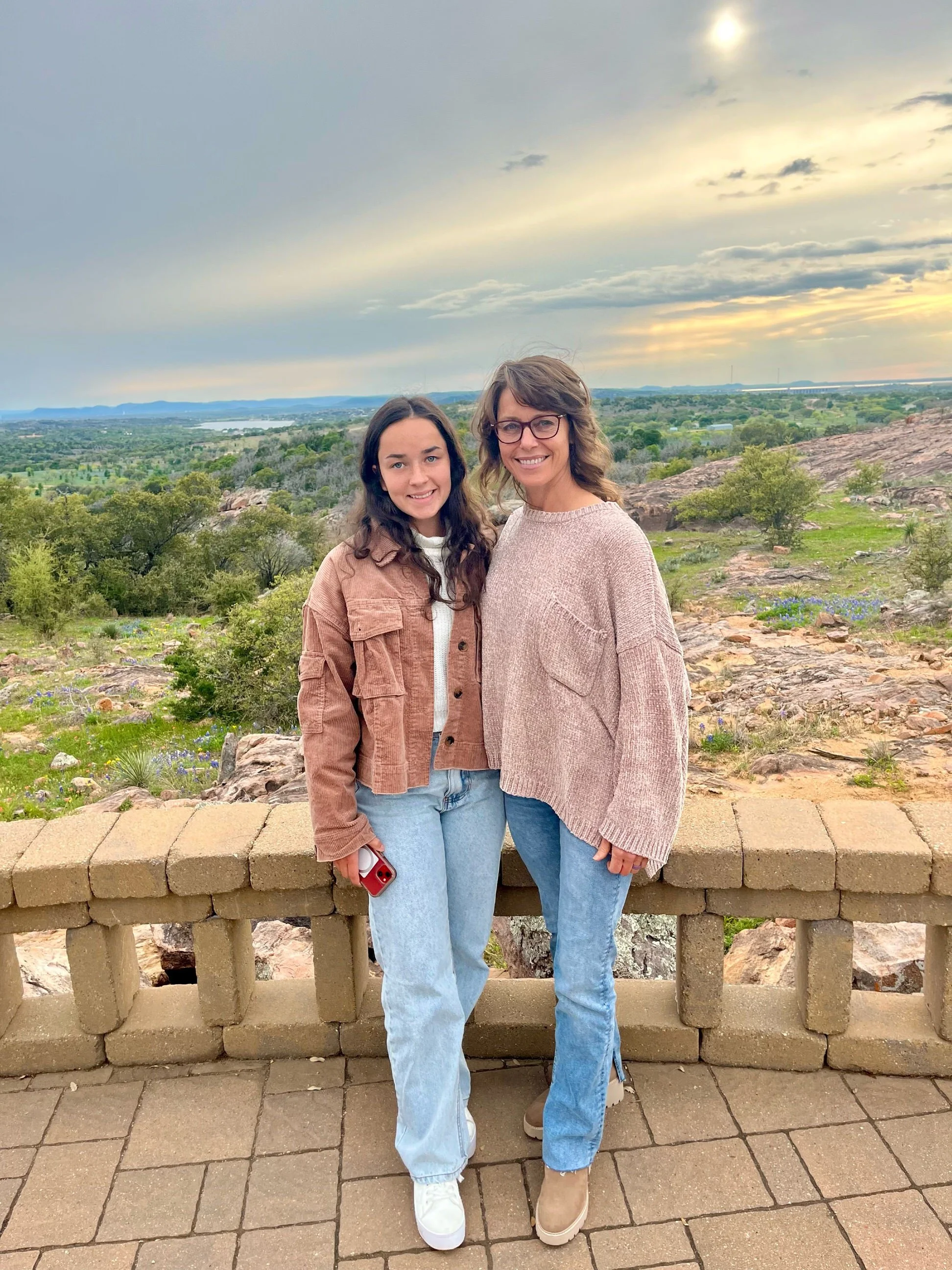 katie enjoying a beautiful sunset