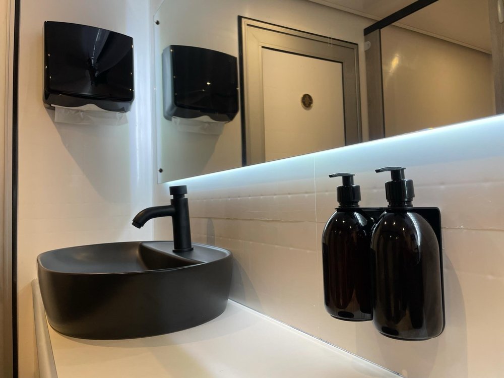 Luxury restroom trailer