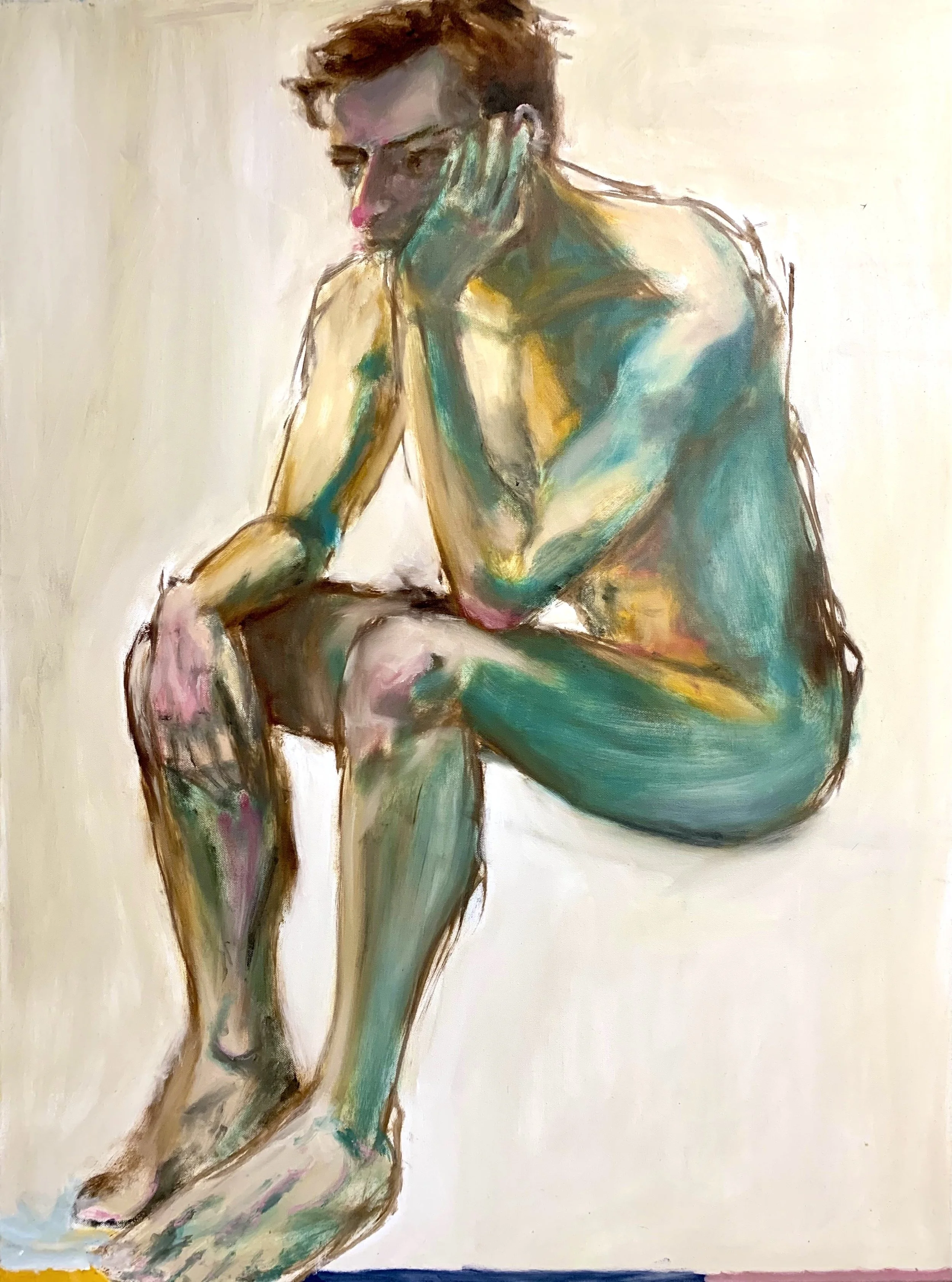 Nude 2. oil on canvas, 40" x 30" 2018.