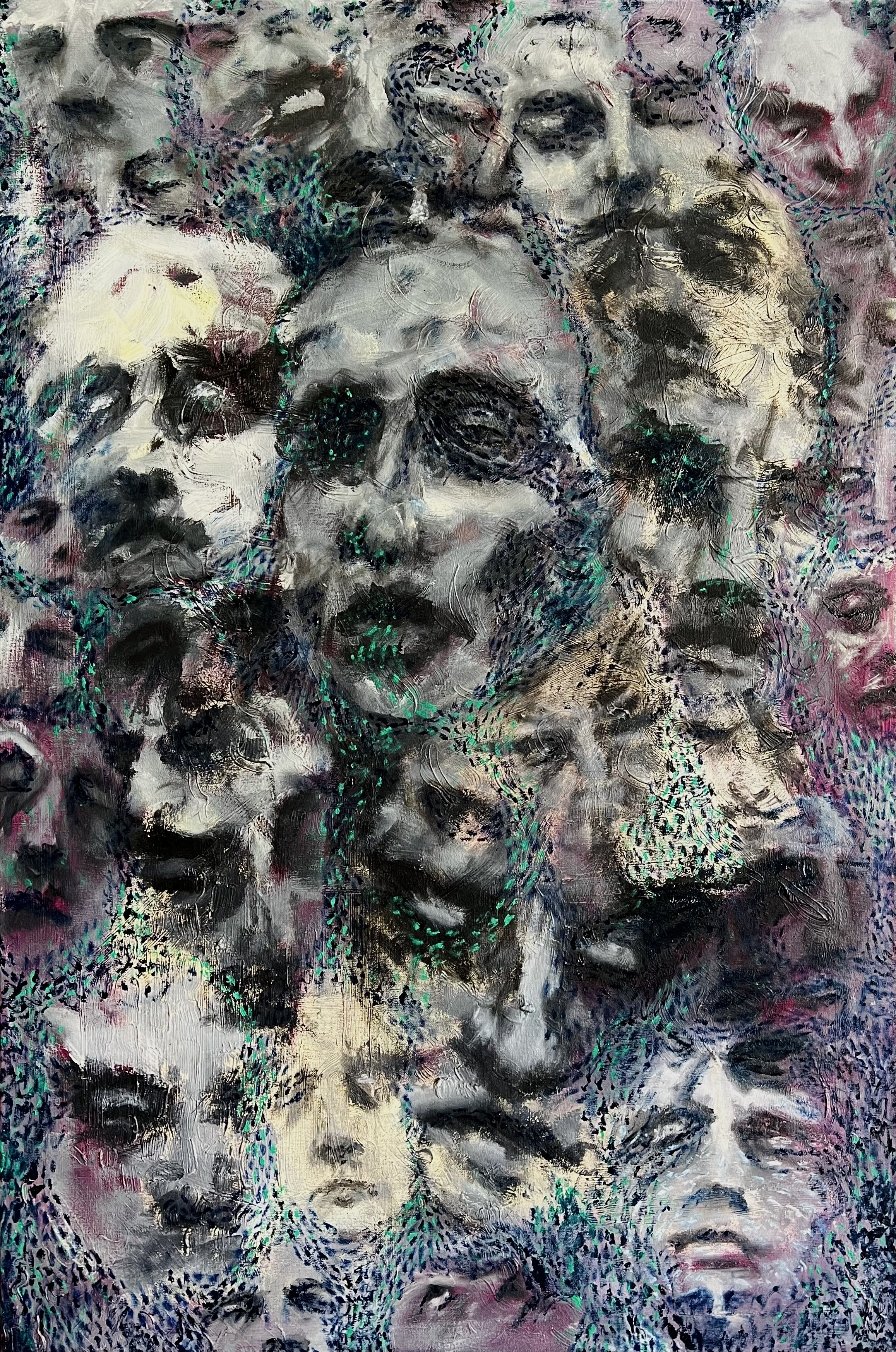 Adults. oil on canvas, 36" x 24" 2023.