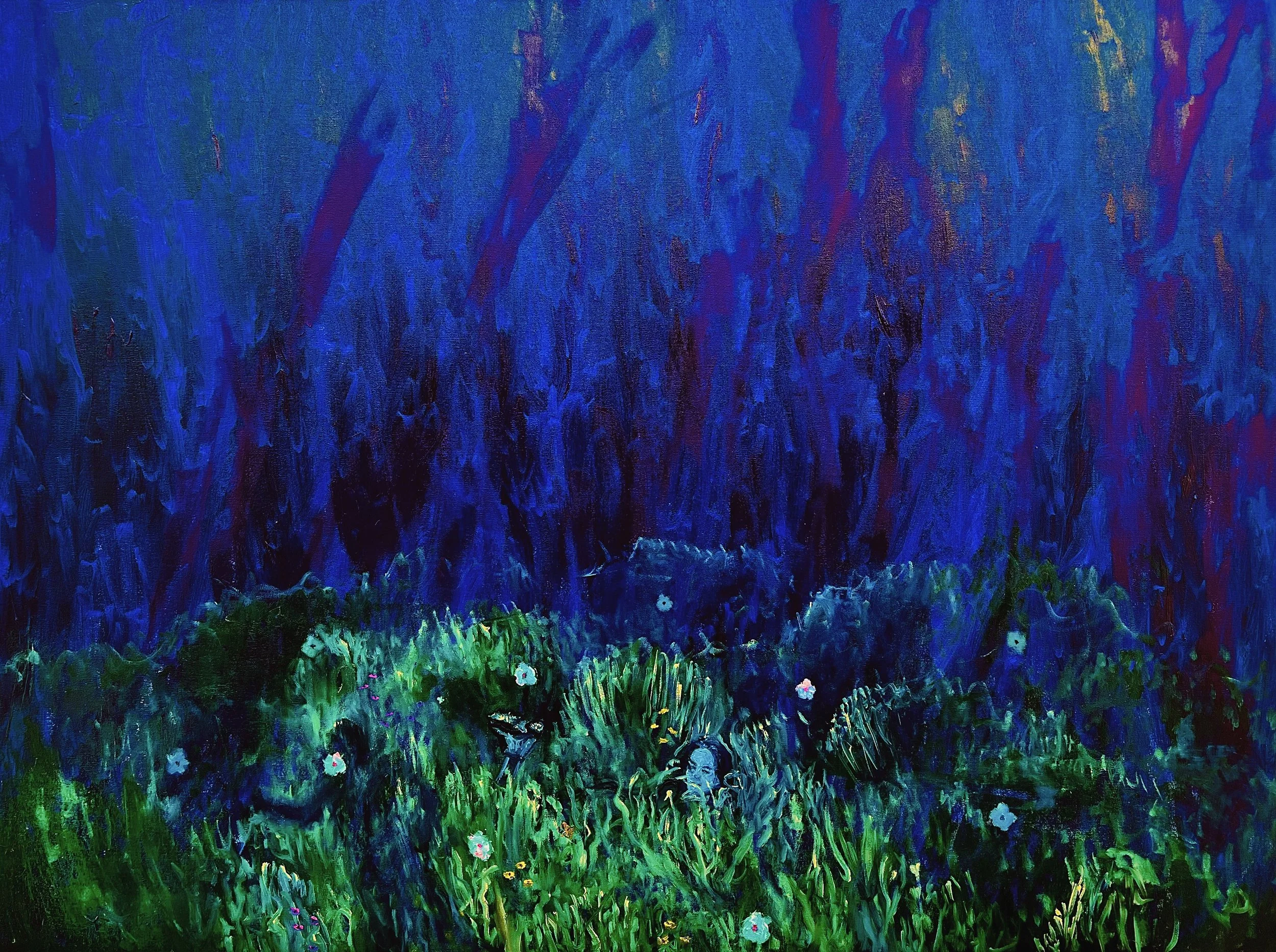 Flowers. oil on canvas, 48" x 36" 2023.