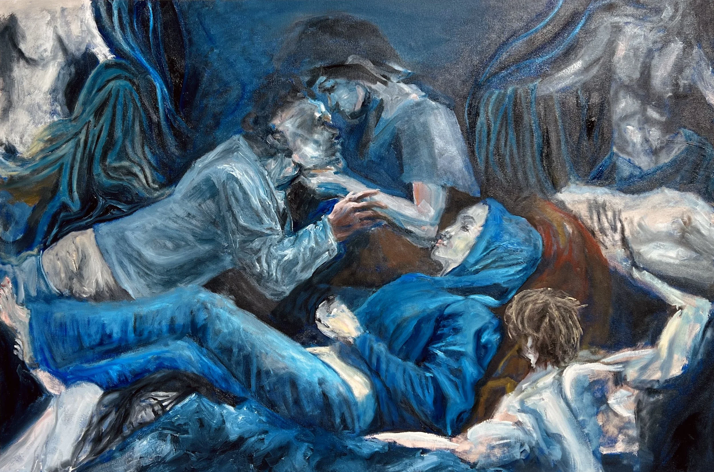A New Kind of Intimacy. oil on canvas, 40" x 60" 2022.