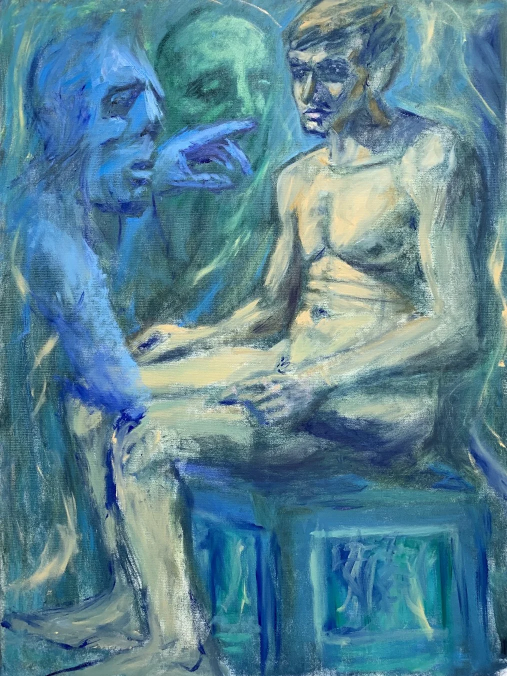 Nude 3. oil on canvas, 40" x 30" 2018.