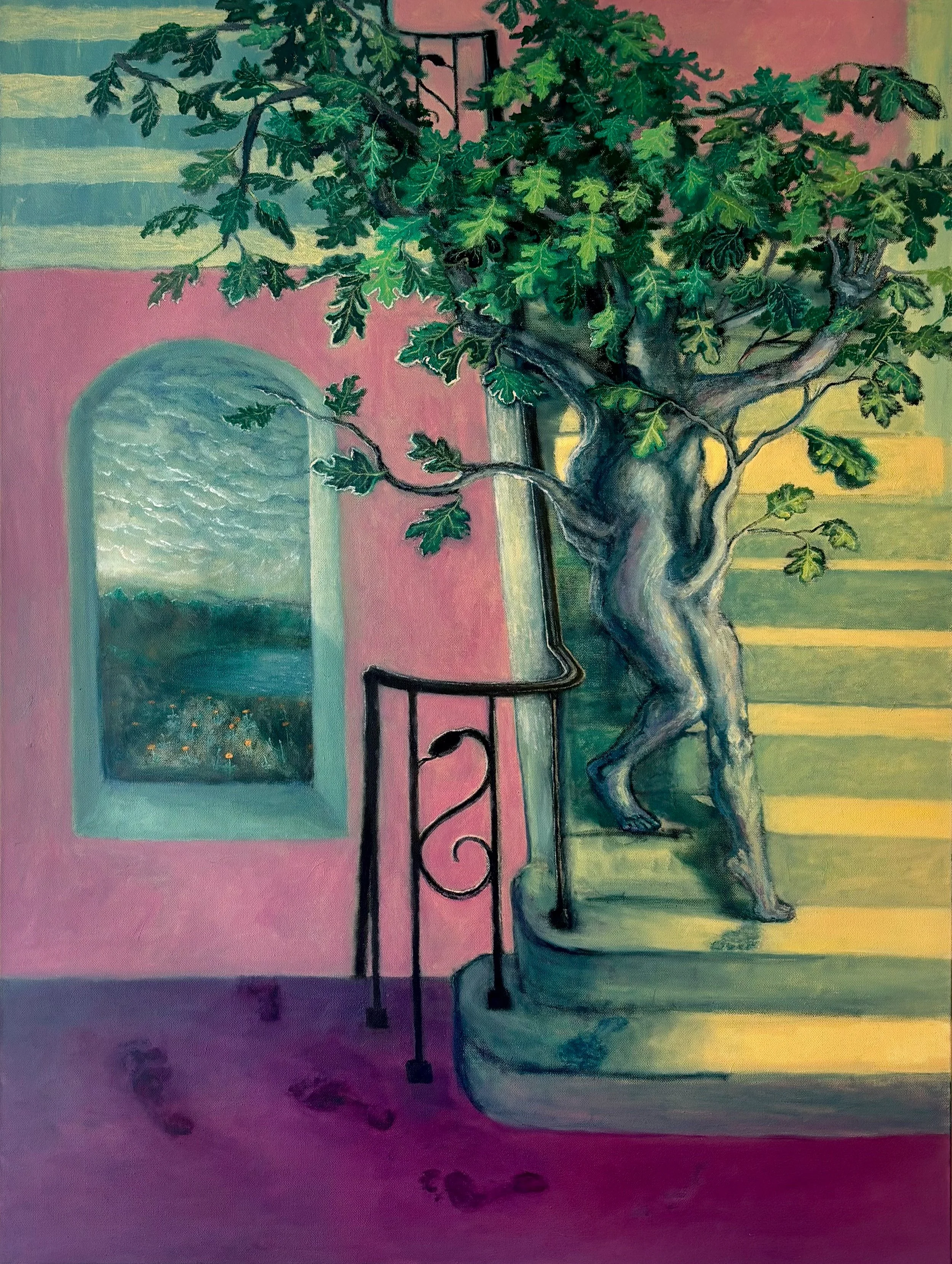 Baby Steps. oil on canvas, 40 x 30 inches, 2026.