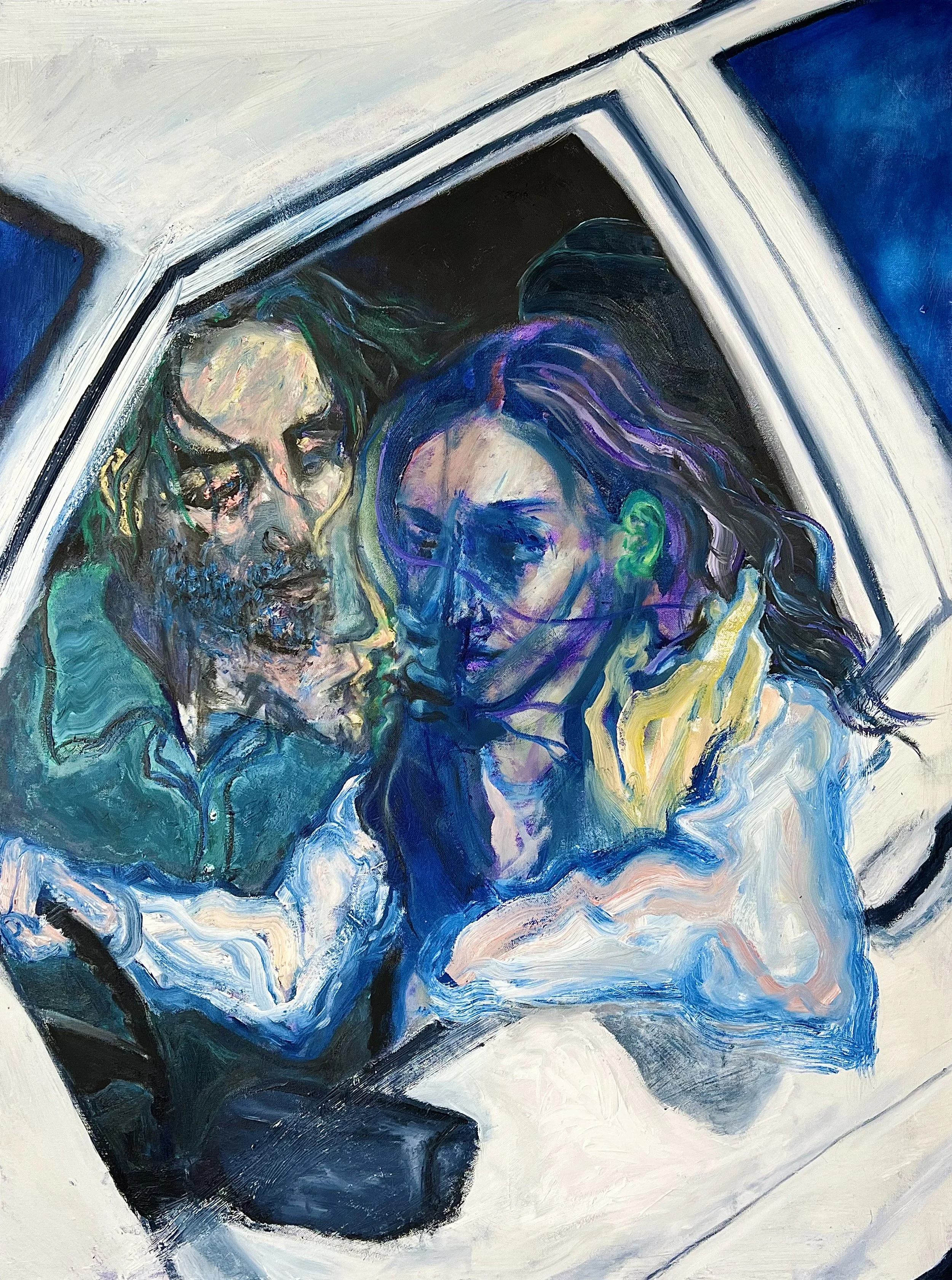 Transients. oil on canvas, 40" x 30" 2022.