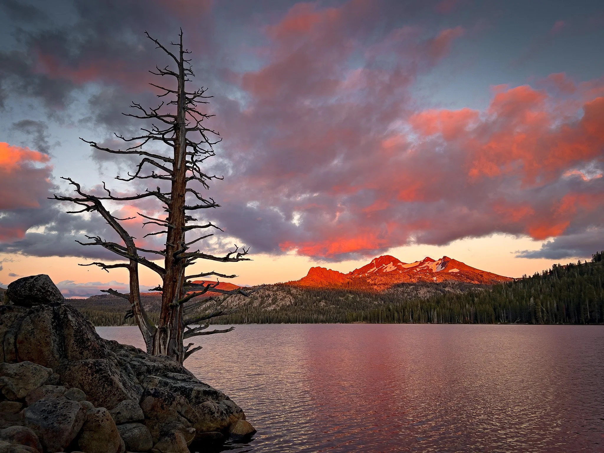 Sunset on Caples Lake (from iPhone camera)