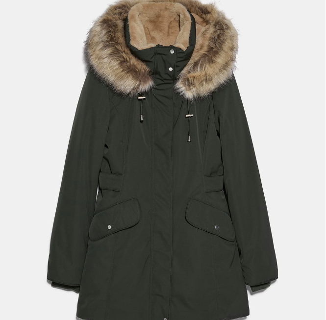 Green Army Puffer Jacket 