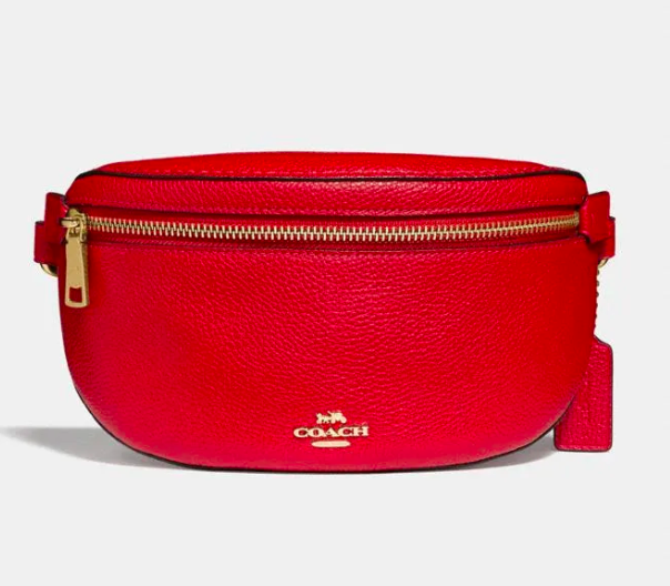 Coach red belt bag