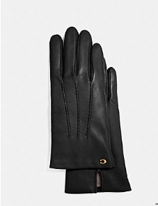 Women's Black Leather Gloves 