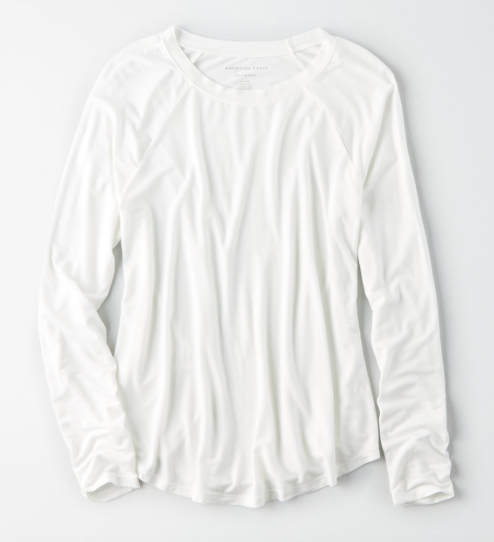 White long sleeve tee shirt