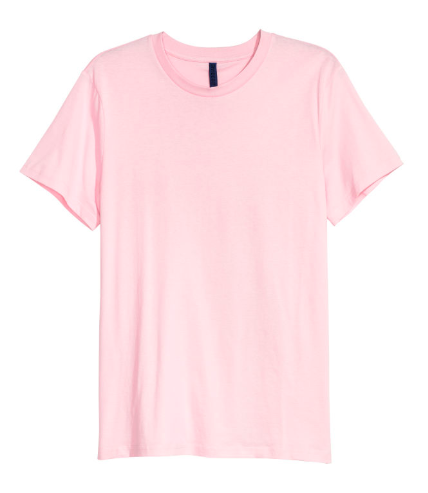 Round-necked T-Shirt in Pink